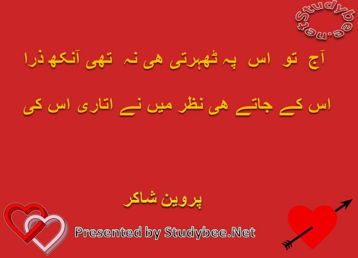 Aj to us p thehrty he na thy ankh zra us kay jatay hi nazar main utary us ky