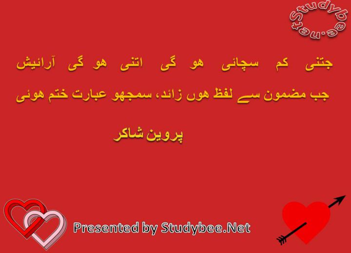 Jitny kam sachaey hogy utny hogy araesh jab mazmoon say lafz hon zayd samjo ibarat khatm huwy