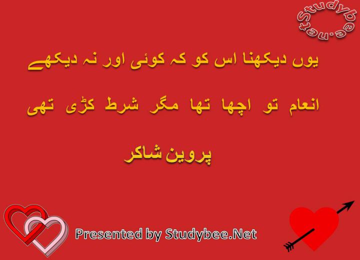 Yun dekha usay k koi dekh he na lay inam to acha tha magr shart kary hy