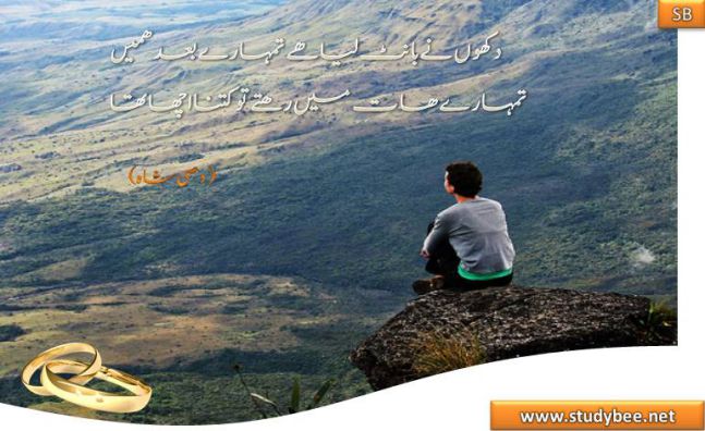 dukhon nay bant liya hy tumhary bad hamen tumhary hath main rehtay to kitna acha tha