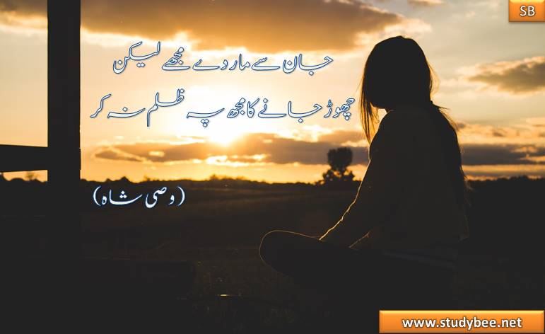 jan say mar day muj lakin chor k janay ka muj p zulm na kr
