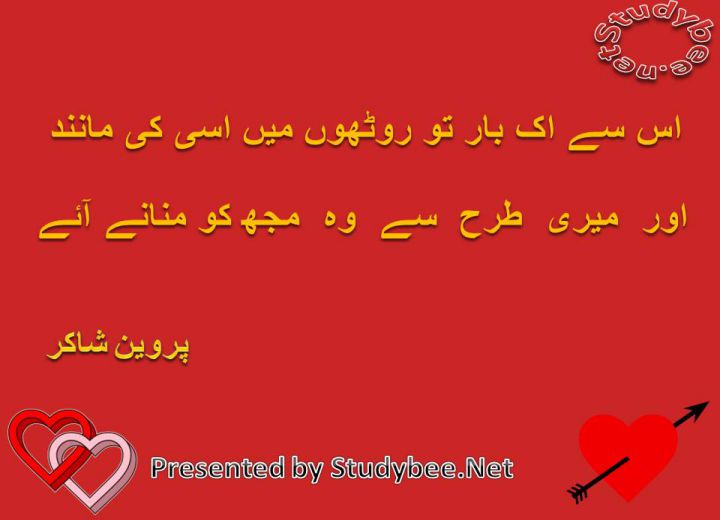 us say ik bar to roothon main usy ky manind aur mery terha say wo mujko manany aye