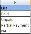 Excel Data Validation allow entry from list