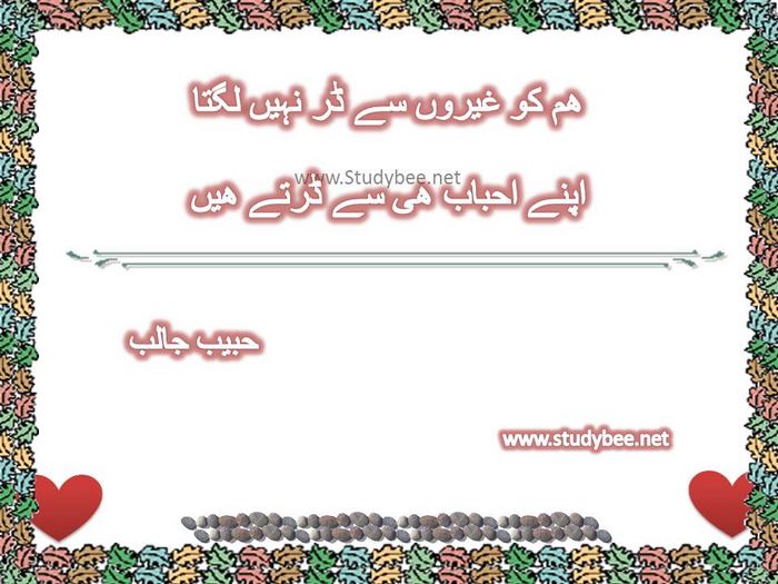 Ham ko gheron say dar nahi lagta, apnay ahbab he say dartay hain