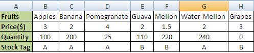 MS Excel Transpose-2
