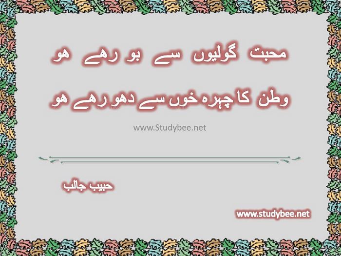 Mohabat golyon say bo rhy ho, watan ka chehra khoon say dho rahay ho