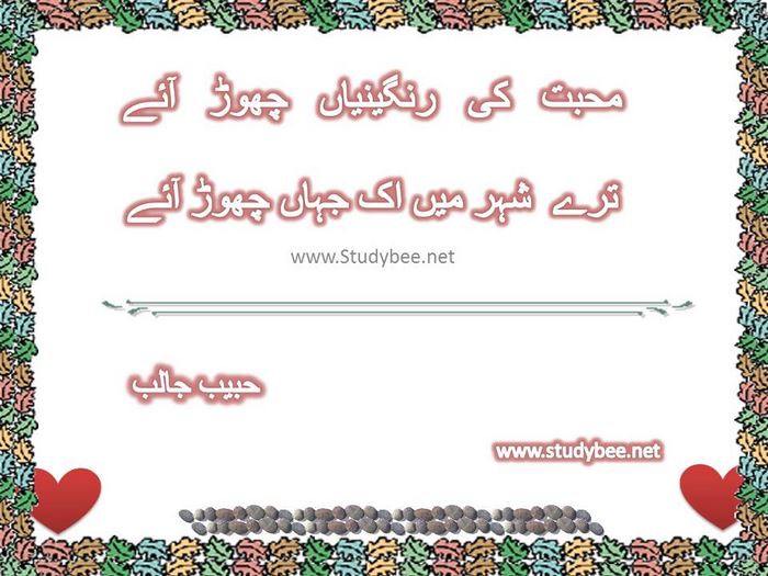 Mohabat ki rangenyan chor aye, tery shehr main ik jahan chor aye