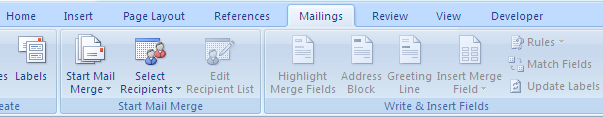 Mail Merge Using MS Wordtep 3