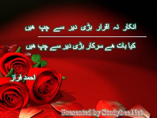 انکار نہ اقرار بڑی دیر سے چپ ھیں کیا بات ھے سرکار بڑی دیر سے چپ ھیں