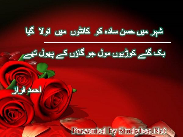 شہر میں حسن سادہ کو کانٹوں میں تولا گیا بک گئے کوڑیوں مول جو گاؤں کے پھول تھے