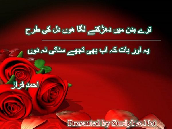 ترے بدن میں دھڑکنے لگا ھوں دل کی طرح یہ اور بات کہ اب بھی تجھے سنائی نہ دوں