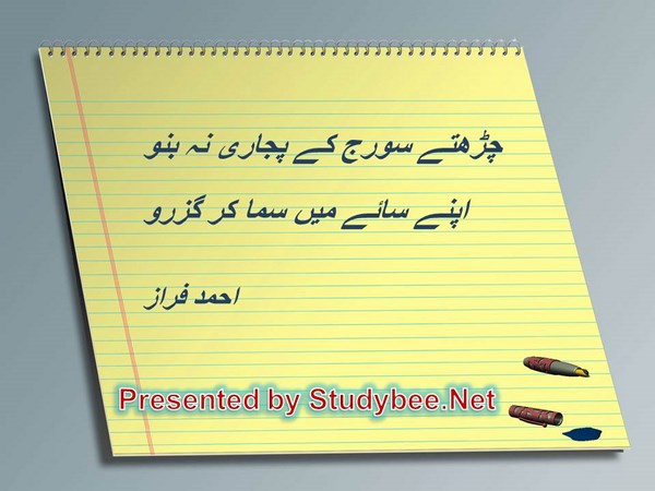 Charhty sooraj kay pujary na bano, apnay saye main sama kar guzaro