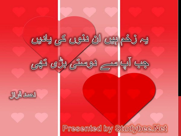 Ye zakhm hain un dinon ky yad, jab ap say dosty bary thy