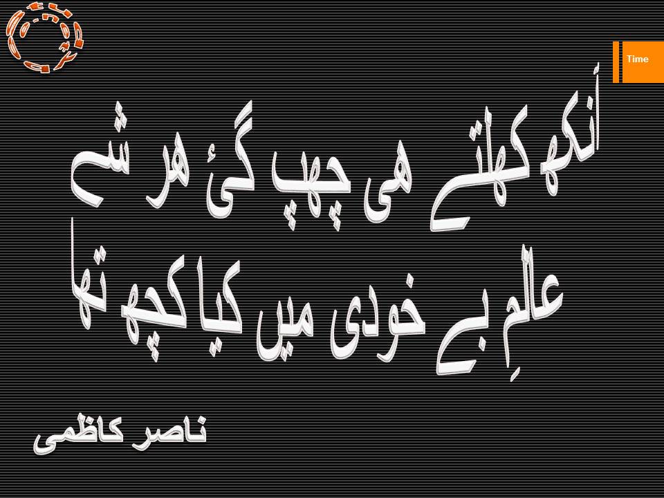 Aankh khultay he chup gayee har shay, aalam e bekhudi main kya kuch tha