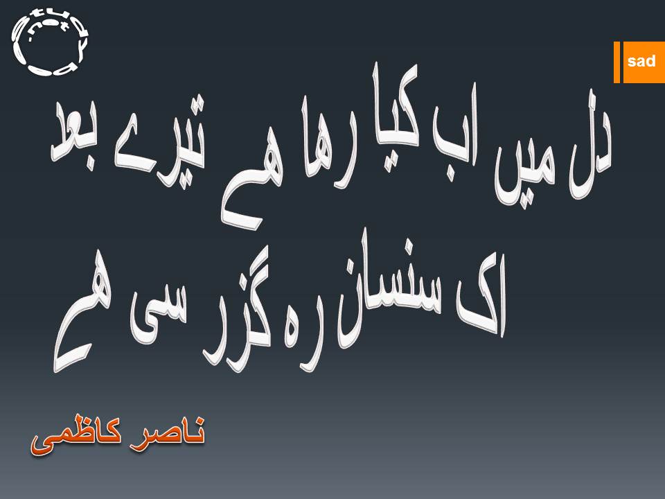 Dil main ab kya raha he tery bad, ik sunsan rah guzar see hy