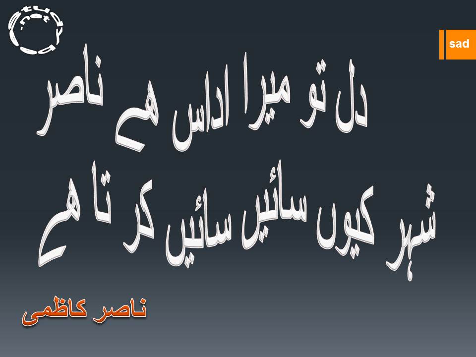 Dil to mera udas he nasir, shehr kyun sayen sayen karta hy