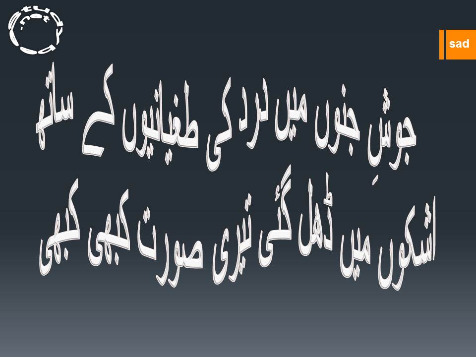 Joshe janun main dard ki tughyanion kay sath, ashkon main dhal gaye teri soorat kabhi kabhi