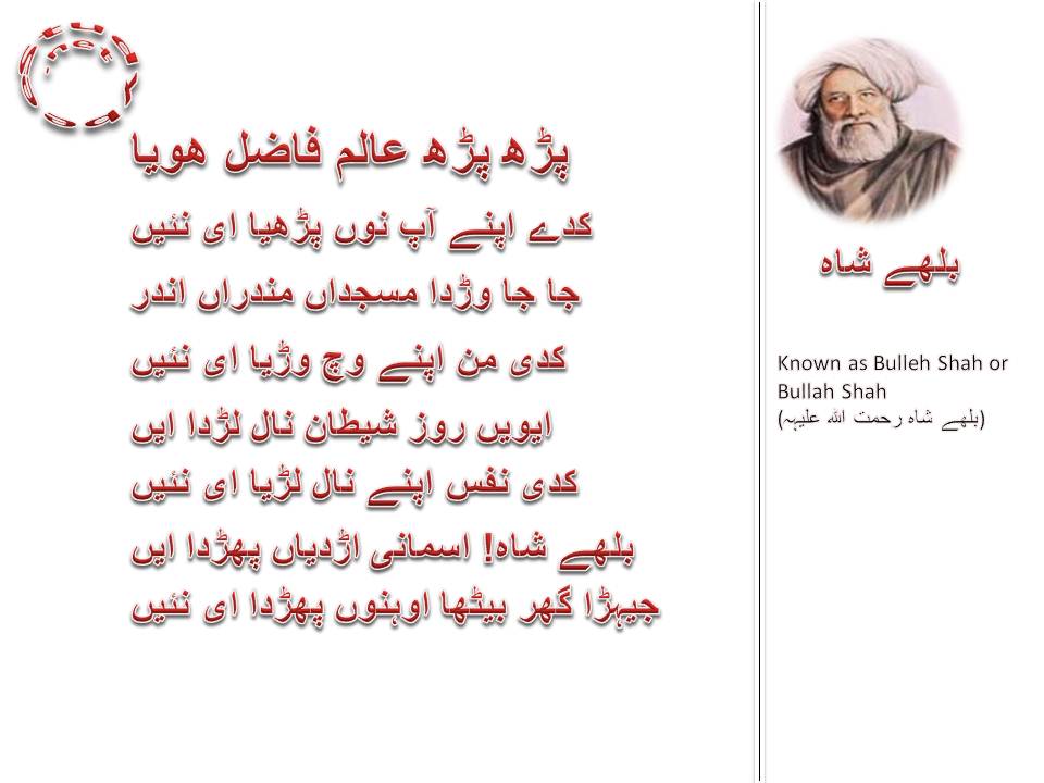Parh parh alim fazil hoya, kaday apnay ap nun parhya he nai