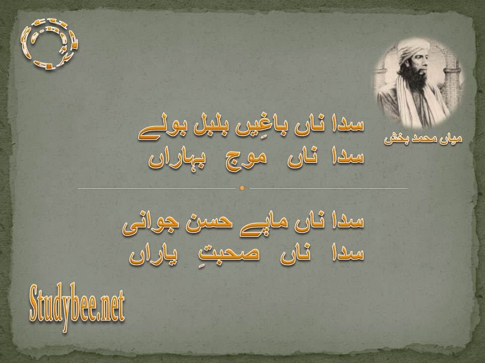 Sada na baghen bulbul bole sada na moj baharan, s ada na mapay husan jawani, sada na sohbat e yaran