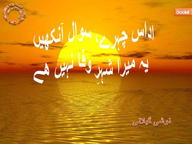 Udas chehry sawal aankhen, ye mera shehr e wafa nahi hy