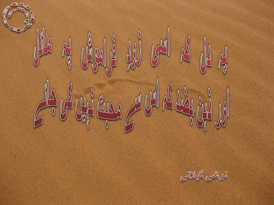 Ye dil ke isi zod e faramosh pe mayl, aur zehn bazid ke us se mohabat nahi ki jaye