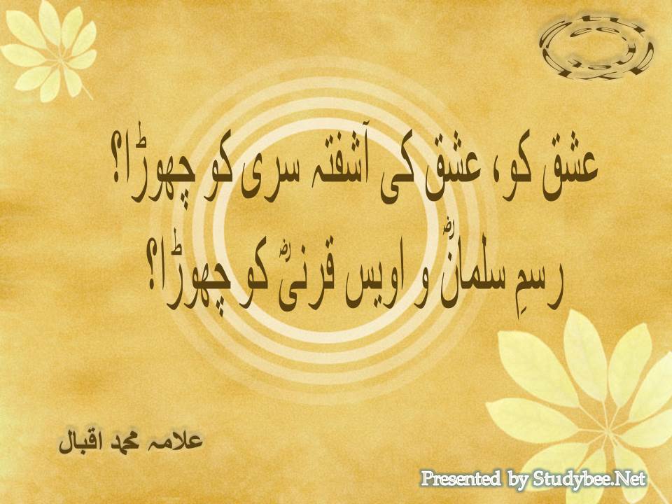 Ishq ko ishq ki aashafta sari ko chora, rasm e Salman(R.A) Awais Qarni(R.A) ko chora