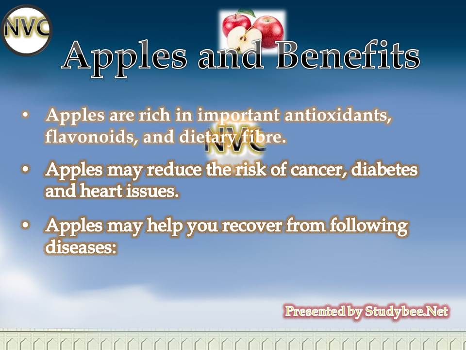 Apples are rich in important antioxidants, flavonoids, and dietary fibre